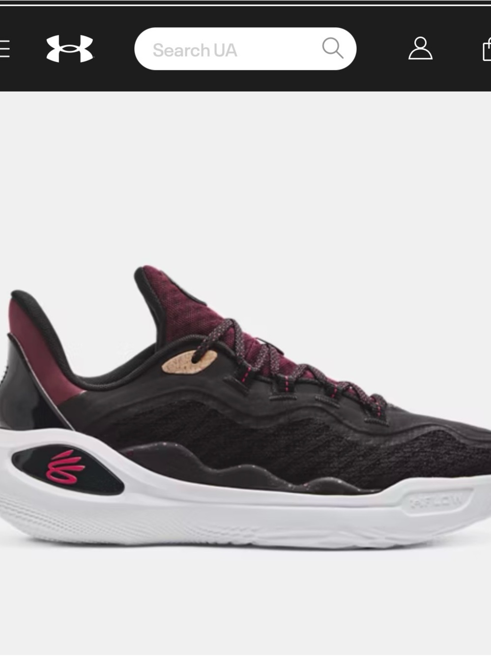 Under Armour Men’s Black and Burgundy Low-Top Trainer Curry 11